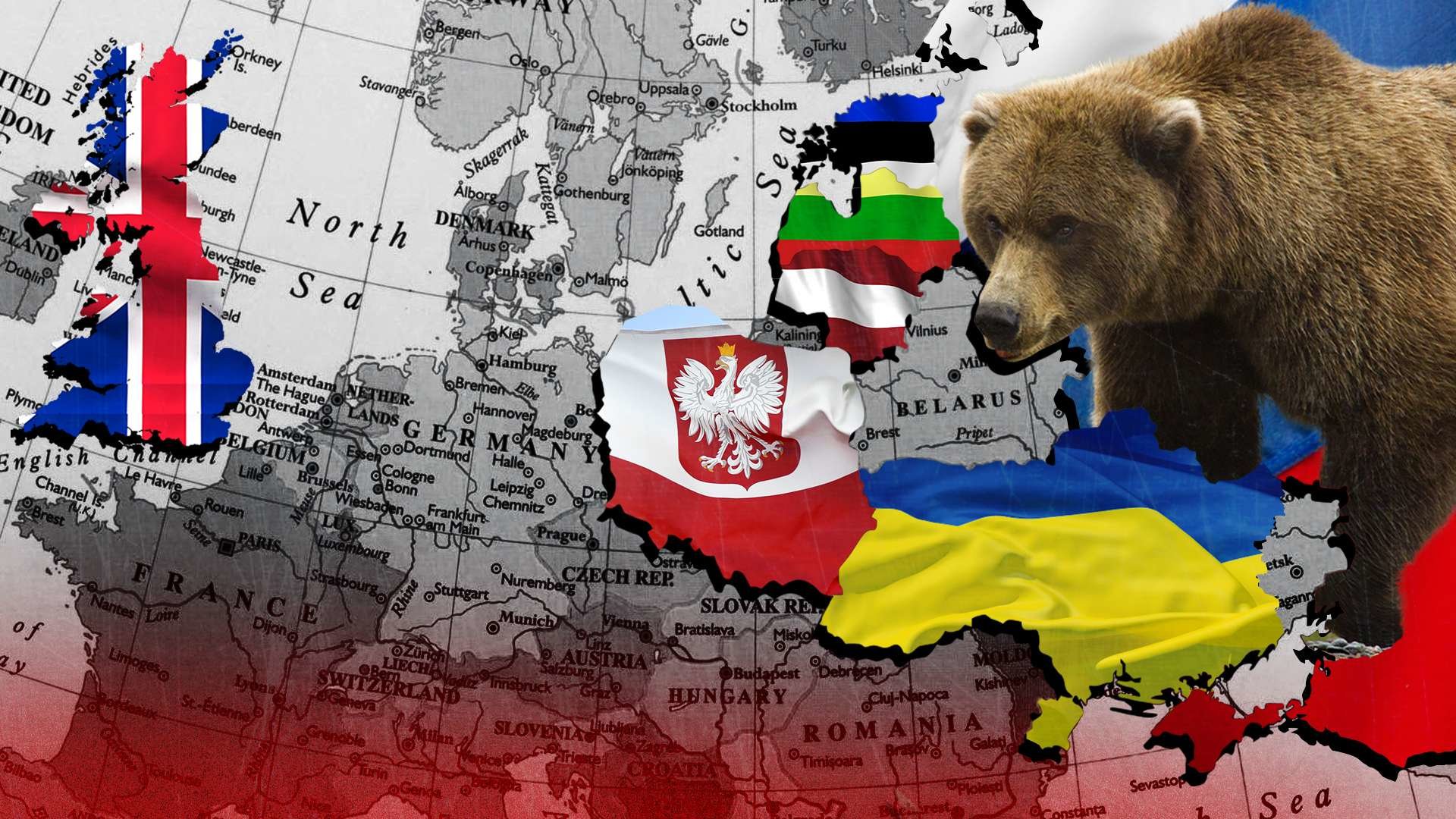 Новый военный союз. Медведь Россия. Россия медведь Украина. Польша против России. Польша и Россия против Украины.